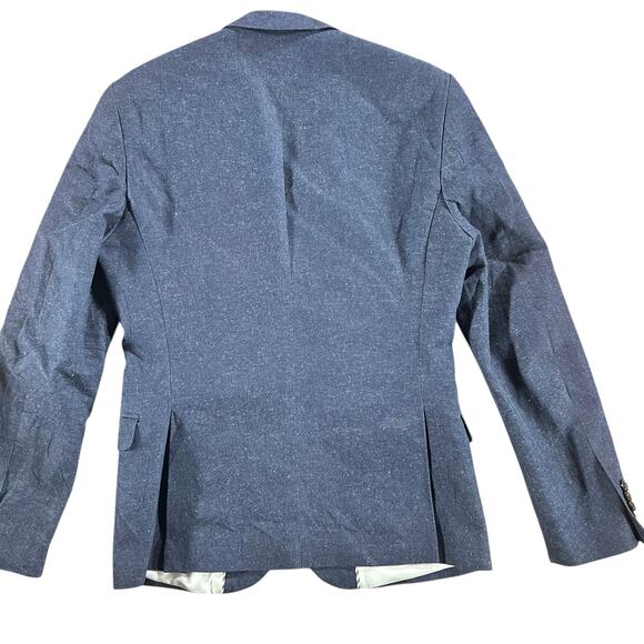 H&M Men’s Blue Cotton Linen Blazer Sport Coat 36R - Picture 5 of 9
